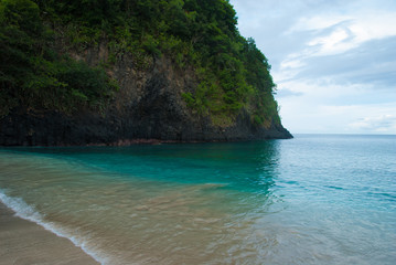 Fototapeta premium White Sand Beach is one of the most beautiful beaches in Bali. It is located in the Eastern part of the island between the port village of Padangbai and Amlapura.