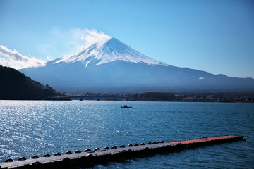 富士山と桟橋