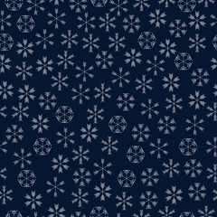 vector snowflakes seamless pattern