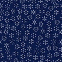 vector snowflakes seamless pattern
