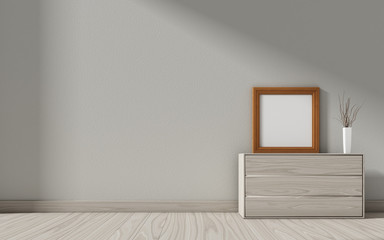 mock up poster with vintage hipster loft interior background