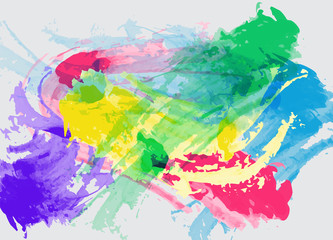 Fototapeta na wymiar Joyful abstract colorful ink splatter background