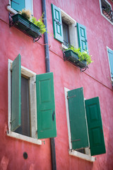 mediterranean house with shutters