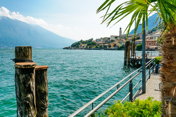 Limone sul Garda,Lake Lago di Garda,.. - obrazy, fototapety, plakaty