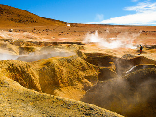 Geyser Sol de Manana in Bolivia