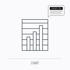 Chart icon. Graph diagram sign.