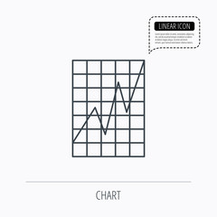 Chart icon. Graph diagram sign.