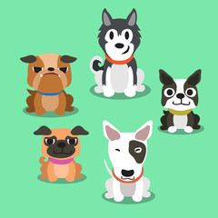 Fototapeta premium Cartoon dogs standing