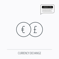 Currency exchange icon. Banking transfer sign.