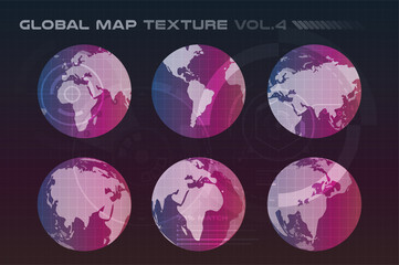 World vector map globe Earth texture