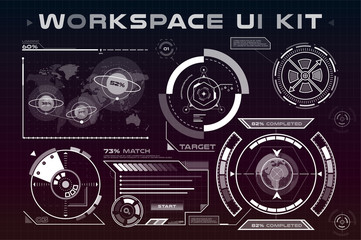 UI hud infographic interface web elements