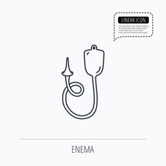 Enema icon. Medical clyster sign.
