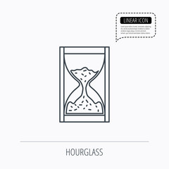 Fototapeta premium Hourglass icon. Sand time sign.