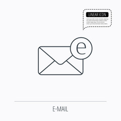 Envelope mail icon. Email message sign.