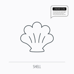 Sea shell icon. Seashell sign.