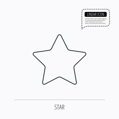 Star icon. Web favorite sign.