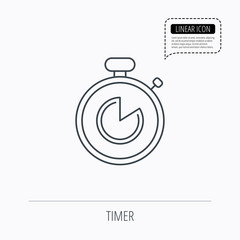 Timer icon. Stopwatch sign.