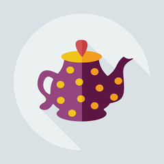 Flat modern design with shadow icons kettle
