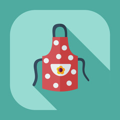 Flat modern design with shadow icons apron
