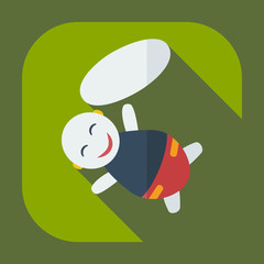 Flat modern design with shadow icons children