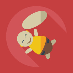 Flat modern design with shadow icons children