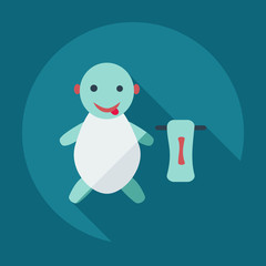 Flat modern design with shadow icons children