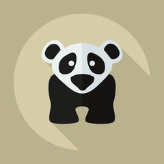 Flat modern design with shadow icons pandas