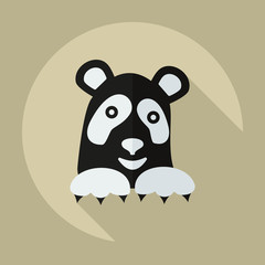 Flat modern design with shadow icons pandas