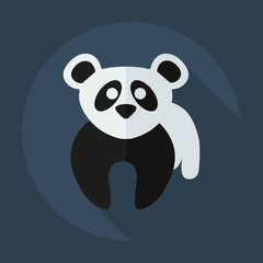 Flat modern design with shadow icons pandas
