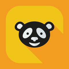 Flat modern design with shadow icons pandas