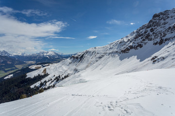 Fototapeta na wymiar Austrian Alps near Kitzbuehel in winter