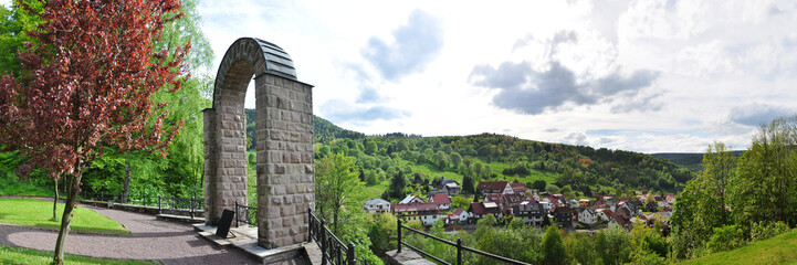 Panoramafoto Oberschönau / Thüringer Wald