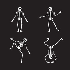 Happy Halloween skeleton illustration