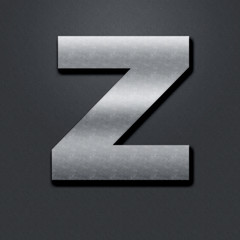 Letter shabby metal chromium - Z