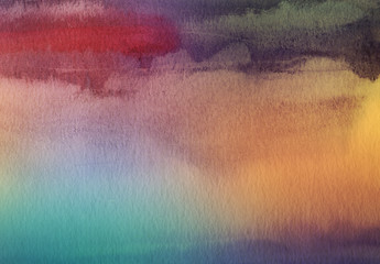 Abstract acrylic and watercolor brush strokes painted background