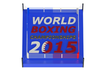 Fototapeta premium Boxing Championship 2015 Doha concept