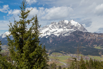 Austrian Alps near Kitzbuehel in winter