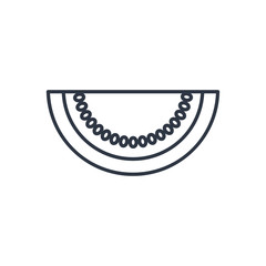 Fototapeta na wymiar Vector watermelon slice outline icon. Food symbol