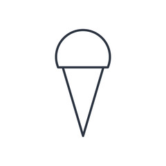 Vector ice-cream outline icon. Food symbol