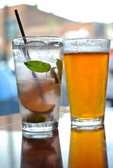 Mojito and Micro Beer at cafe