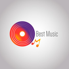 vinil music logo icon. Vector eps 10