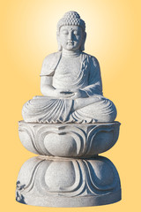 Stone statue of Buddha isolated