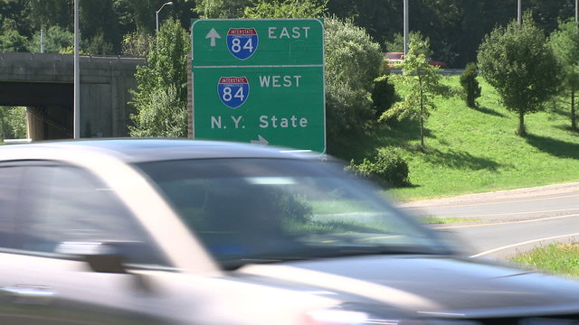 Route 84 sign at highway entrance