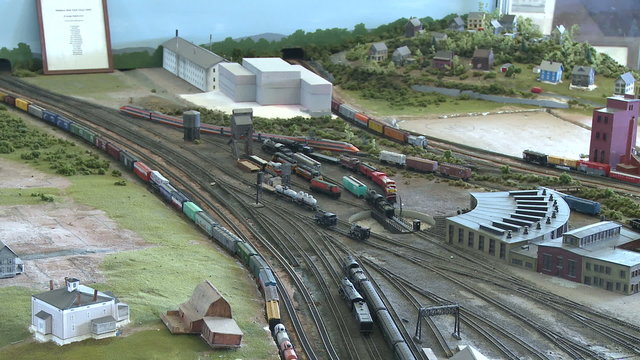 A model train yard