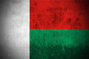 Grunge Flag Of Madagascar