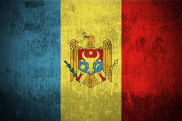 Grunge Flag Of Moldova
