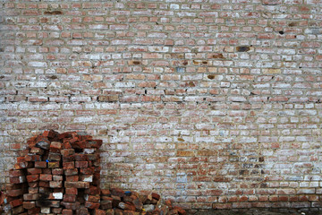 Old vintage brick wall.