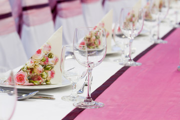wedding tables set