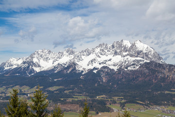 Fototapeta na wymiar Austrian Alps near Kitzbuehel in winter
