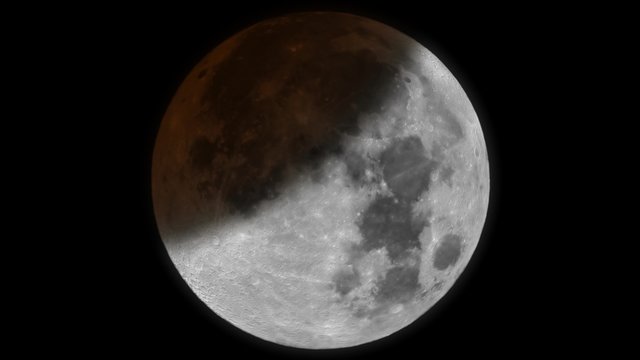 Moon eclipse timelapse animation 4k UHD